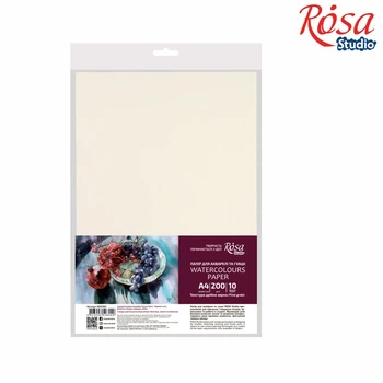 Папка для акварелі ROSA Studio А4 200г/м2 10 арк. дрібне зерно (4823098528449)