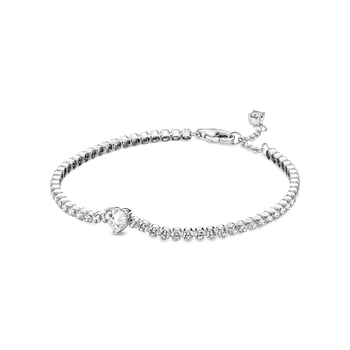 Срібний браслет Pandora Блискуче паве Пандора 590041C01 (18 розмір)