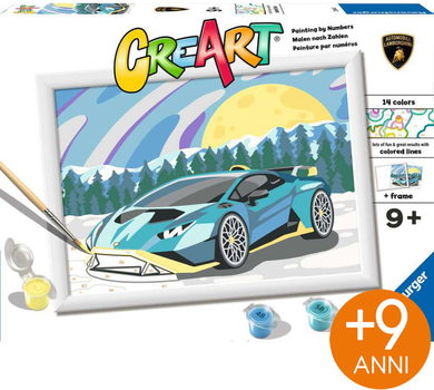 Malowanie po numerach Ravensburger CreArt Blue Lamborghini (4005556236640)