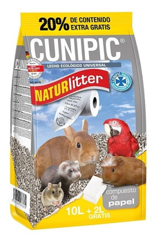Żwirek dla gryzoni Cunipic Naturlitter paper promo 10 l + 20 % (8437020409056)
