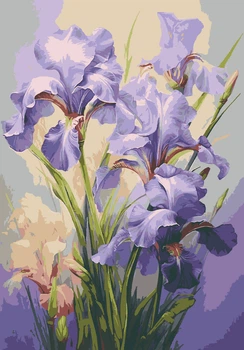 Картина по номерам "Нежные ирисы" Riviera Blanca 28x40 см RB-1137