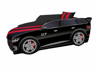 Ліжко-машинка з матрацом та підйомним механізмом 80х180 Premium P003 AUDI Q7 BLACK