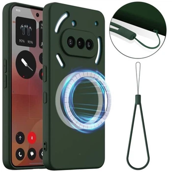 Защитный чехол Deexe Silicone Case with MagSafe для Nothing Phone (3a) - Dark Green