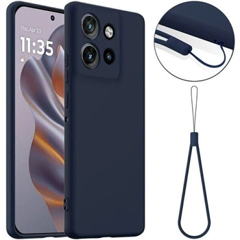 Захисний чохол Deexe Silicone Case with MagSafe для Motorola Edge 50 Neo / Edge 60 Neo - Dark Blue