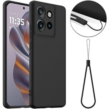 Захисний чохол Deexe Silicone Case with MagSafe для Motorola Edge 50 Neo / Edge 60 Neo - Black