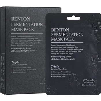 Маски з ферментованими компонентами і пептидами BentonFermentation Mask Pack