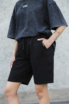 Жіночі Бавовняні Базові Трикотажні Шорти Without Basic XL Black