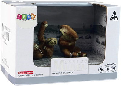 Zestaw figurek Lean Toys Zwierzęta Świata Leniwiec z Młodym 2 szt (5905214971373)
