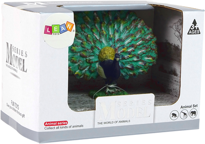 Figurka kolekcjonerska Lean Toys Zwierzęta Świata Paw królewski 5 cm (5905214971571)