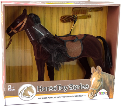 Фігурка Lean Toys Коник коричневий з аксесуарами для розчісування 32 см (5905679070123)