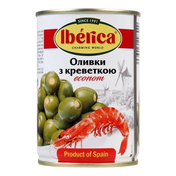 Оливки Iberica фаршированные креветками 280г. (8436024298420)