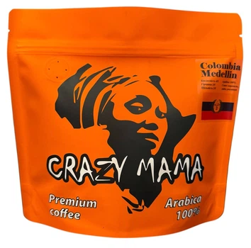 Кофе в зернах/зерновой Crazy Mama Colombia Supremo Medellin 100% арабика 250 г (65154787)