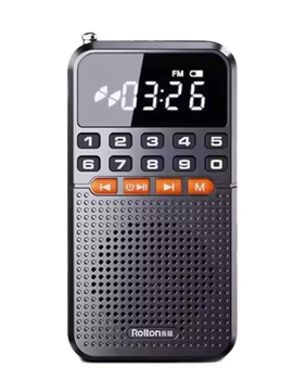 Карманный радиоприёмник Rolton с аккумулятором Радио FM / LED-дисплей / MP3 / слот TF card / Bluetooth-колонка / фонарь