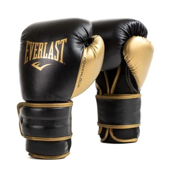 Боксерские перчатки Everlast Powerlock 2R Training Gloves (P00002662) Black/Gold 12 унций
