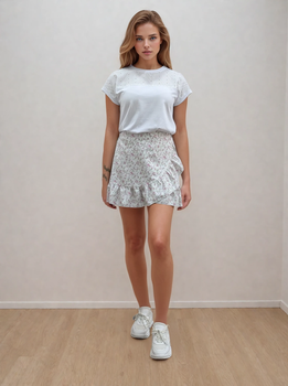 Спідниця міні на запах з воланом Wear me XS Білий (20_25_WM001_11132)