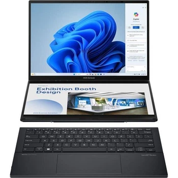 Ноутбук Asus ZenBook Duo OLED UX8406CA, (ASUX8406CA-QL118X), (процесор Intel® Core™ Ultra 7 255H (24 МБ кешу, до 5,10 ГГц), 14-дюймовий сенсорний екран FHD+ 120 Гц, 32 ГБ оперативної пам'яті LPDDR5X, твердотільний накопичувач 1 ТБ, відеокарта Intel® Arc™