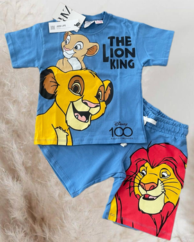 Костюм на мальчика (футболка+шорты) ZARA Lion King 104-110 см синий