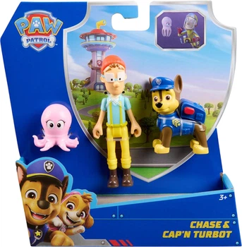 Kolekcjonerskie figurki Paw Patrol Chase, Kapitan Paltus i Ośmiornica (681147068056)