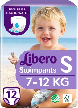 Подгузники трусики детские Libero Swimpants для плавания Small 7-12 кг 12 шт