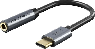 Кабель CABLETIME Audio 3.5mm M 3pin - USB Type C 0.15 м Black Metal Type 3 pin (CPA6G)