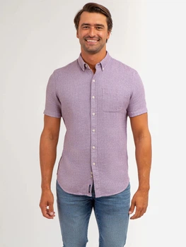 Сорочка бавовняна літня чоловіча U.S. Polo Assn 11A986-Z700A(Maroon Banner) M Бордова (786660442250)