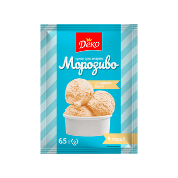 Мороженое со вкусом ванили 65г ТМ Деко
