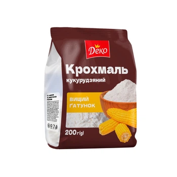 Крахмал кукурузный сухой 200г ТМ Деко