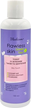Тонер для обличчя Vladicom Flawless Skin Silky Touch з зеленим чаєм та центелою, без спирту 150 мл (4820268160997)