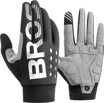 Велорукавички RockBros утеплені довгі M Black-Grey (5907769373633)
