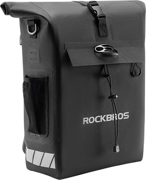 Torba rowerowa RockBros Bike Bag with Backpack Function, Waterproof, with Helmet Attachment 18l Black (30140100001)