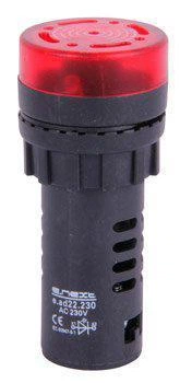 Cветозвукосигнальная арматура e.ad22.230.buzzer.red Ø22мм 230В АС красная E.Next s009027