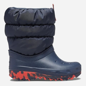 Дитячі зимові чоботи-дутики для хлопчика Crocs Classic Neo Puff Boot T 641324073 19-20 (c4) Сині (1159828618)