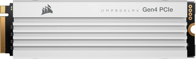 SSD диск Corsair MP600 PRO LPX White 1TB NVMe M.2 2280 PCIe 4.0 x4 3D NAND TLC (CSSD-F1000GBMP600PLPW)