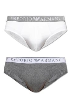 Чоловічі сліпи 2 шт. Emporio Armani М Білий/Сірий (EM000251-gr-wh)