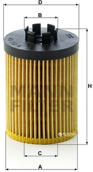Фильтрующий элемент масляного фильтра MANN-FILTER HU 712/8x - HU 712x