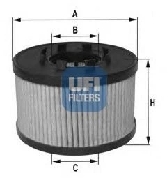 Фильтр масляный FORD TRANSIT 00-06 (выр-во UFI) UFI (2501500)