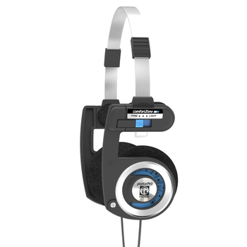 Навушники On-Ear Koss Porta Pro Classic накладні, дротове з'єднання mini-jack 3.5 мм 1.2м Чорний зі сріблястим (192485.101)