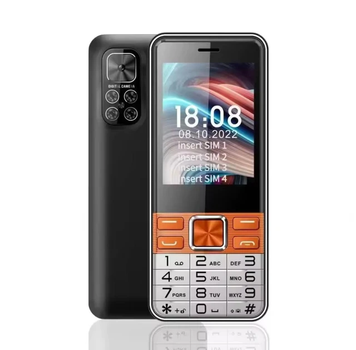 Кнопковий мобільний телефон на 4 сім карти AIEK s-mobile 5630 Orange