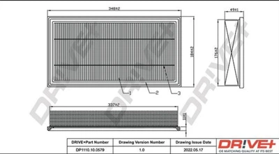 Повітряний фільтр Drive+ Volvo 2.0-2.5 91- 850 (DP1110.10.0579)