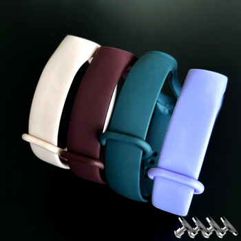 Комплект силіконових ремінців MRK для фітнес-браслета Xiaomi Mi Band 5/6/7 Classical Colors + 4 металеві кнопки (mrk2580)