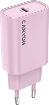 Ładowarka sieciowa Canyon OnCharge 30CL 1xPD Type-C 30W Pink (CNE-CHA30CLPK)