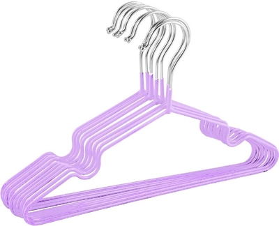 Набор металлических вешалок Mi-Mi с силиконовым покрытием Сиреневых 10 шт (2000992405218)
