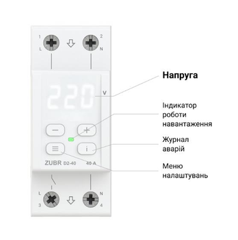 Реле напруги ZUBR D2-40 40А