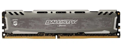Модуль пам'яті Crucial DDR4 16Gb (2x8) Ballistix Sport LT Gray 3200 MHz (BLS8G4D32AESBK.M8FE1) Б/в