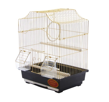 Клітка для малих птахів розміри 30 х 23 х 39 см колір "золото" GOLDEN CAGE A112 GOLD