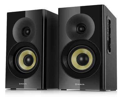Колонки 2.0 REAL-EL S-470 black (60 Вт, Bluetooth / USB / Optical / Aux (Line-in) / HDMI)