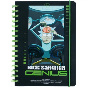 Блокнот на спіралі Rick and Morty A5, 80 аркушів, клітинка