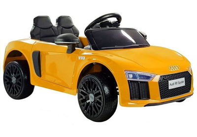 Samochód elektryczny dla dzieci Lean Toys Audi R8 Spyder Żółty (5902808151937)