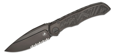 Ніж Microtech Anax S/E Black Titanium/CF Inlay - 190C-2 DLCTCFITI