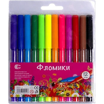 Фломастеры 12 цветов "Фломики" "C" CR550-12--F154